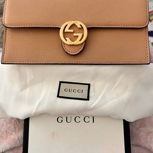 Authentic Gucci Tan Crossbody, wallet, purse